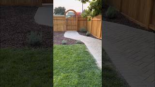 Come make a paver path with me This makes the yard feel complete diy landscape [upl. by Gnuhp]