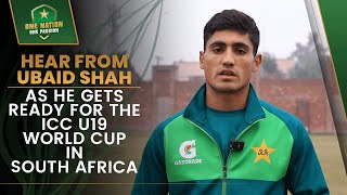 🔊 Hear from Ubaid Shah as he gets ready for the ICC U19 World Cup in South Africa ☄️ [upl. by Misaq]