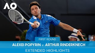 Alexei Popyrin v Arthur Rinderknech Extended Highlights 1R  Australian Open 2022 [upl. by Ahsem]