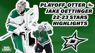 Jake Oettinger Stanley Cup Playoffs 202223 Dallas Stars Highlights [upl. by Ylreveb870]