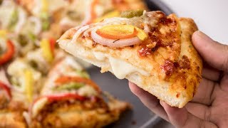 Cheese Burst Pizza Recipe  Homemade Dominos Restaurant Style  CookingShooking [upl. by Nnyltiac]