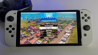 Cities Skylines  Nintendo Switch Edition  Review  Switch OLED handheld gameplay [upl. by Lemal836]