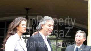 Andrea Bocelli sings Con Te Partiro with Clair Nordstrom at his Walk of Fame Ceremony 3210 [upl. by Binny]