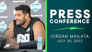 Jordan Mailata quotGrow That Relationship On The Fieldquot  Philadelphia Eagles Press Conference [upl. by Auqenahs]