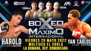 Boxeo al Maximo Internacional  20 de Mayo 2022  Harold Laguna  Yan Carlos Santana  Boxeo 2022 [upl. by Ahseel197]