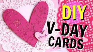 DIY Valentines Day Cards Cheap amp Easy 2016 [upl. by Adlemi]