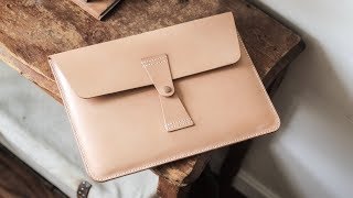 Making a Leather MacBook Case [upl. by Ydasahc]