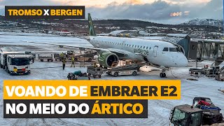 CHEGA DE SENTIR FRIO Voando de Tromso para Bergen na Noruega no Embraer do Wideroe [upl. by Yrral111]