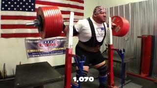 1070 LB Squat  Blaine Sumner  552014 [upl. by Kushner105]