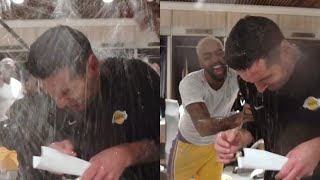 Lakers locker room celebrate JJ Redicks first win as head coach 😂 [upl. by Manuela947]