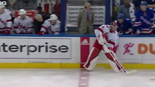 Frederik Andersen shows off his puck handling skill [upl. by Brandes]