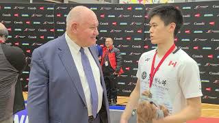 Brian Yang Chatting With Frank Scarpitti Mayor Of Markham  2023 Canadian International Challenge [upl. by Magna784]