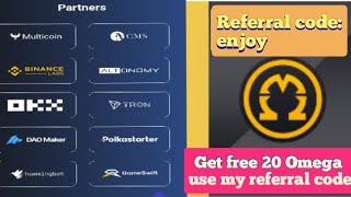 OMEGA Network mining  Referral code enjoy  same pi network  sponsored by Binance TRON [upl. by Anissej840]