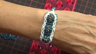 Ideen mit Herz  Loom Bänder  Armband Idee Nr 3 mit Webrahmen amp KristallPerlen [upl. by Donelle]