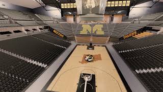 Hussey Seating Company  3D Rendering of Telescopic Bleachers  Mizzou Arena [upl. by Eillehs345]