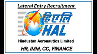 HAL LATERAL ENTRY RECRUITMENT 2024 [upl. by Artemisia]