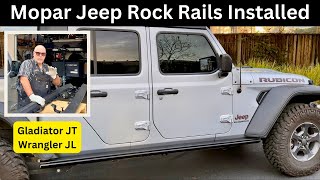 Rock Rails With Step  So You Can Get In Your Jeep Easier Install Video [upl. by Mccullough857]