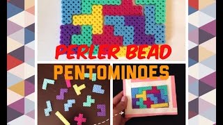 DIY Perler Bead Pentominoes PuzzlePuzzles With Perler Beads [upl. by Arramat365]