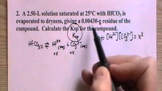 CHEM 1180 Lecture 036 The Solubility Product Constant [upl. by Vi249]