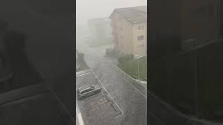 Grosse Schäden nach Unwetter im Wolhusen Luzern  Hailstorm and floods SWITZERLAND 25072021 [upl. by Erastus]