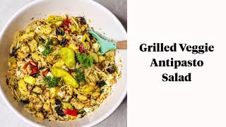 Grilled Veggie Antipasto Salad  Healthy Grilling Italian Recipe [upl. by Nnainot]