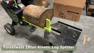 Forestwest 18ton Kinetic Log Splitter Split Australian Hard wood [upl. by Ramah207]