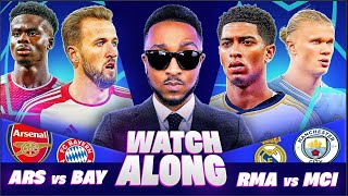 MAH LIVE ARSENAL VS BAYERN MUNICH amp REAL MADRID VS MAN CITY UEFA CHAMPIONS LEAGUE QF WATCH ALONG [upl. by Baniez]