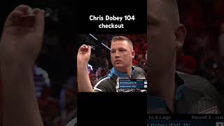 Chris Dobey hits 104 checkout shorts trending darts viralvideo youtubeshorts india sports [upl. by Yrrah462]