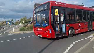 LX59AOF departing Newham Hospital bound for Stoke Newington [upl. by Nimajnab]