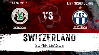 Yverdon VS FC Zurich SWITZERLAND Super League LIVESCORE [upl. by Brittnee602]