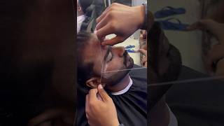 Eyebrow threading  the Scissor guru shorts shortsfeed shortsvideo trending [upl. by Ahsikar457]