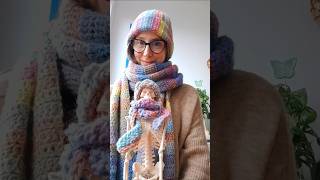 Matching crochet Clothes🧶🤍crochet crocheting crochetfriends handmade scarf beanies [upl. by Tegdirb280]