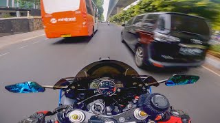 DILIATIN WARGA 😱  YAMAHA R6 PAKAI KNALPOT AKRAPOVIC MEGAPHONE TITANIUM ‼️ [upl. by Aicarg152]