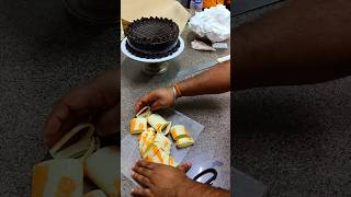 Chocolate Garnishing Designyoutubeshorts chocolatecake shortvideo [upl. by Ldnek]