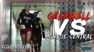 HIGH SCHOOL VOLLEYBALL  Caldwell vs Monroe Central  HIGHLIGHT [upl. by Annair348]