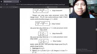 GEOMETRI ANALITIKA MATERI ELLIPS [upl. by Moffit]