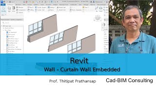 Revit Curtain Wall Embedded in Wall [upl. by Alliehs987]