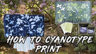 How to Cyanotype Print on Paper by Daisy Bow Craft [upl. by Borg]