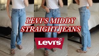 Levis Middy Straight Jeans Review amp TryOn [upl. by Annaihr]