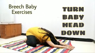 Breech Baby Turning Exercises  Best Exercises to Bring Babys Head Down  Normal Delivery [upl. by Ainslie]