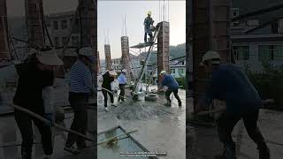 Column concreting process using a lifting mechanism [upl. by Aenil931]