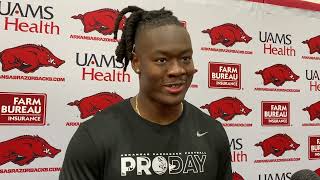 Trajan Jeffcoat on Arkansas Pro Day 2024 [upl. by Ire826]