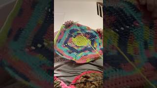 Crocheting Hexagon Blanket crochet crochetblanket crocheting crochethexagon [upl. by Itak798]