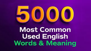 5000 Most Common Used English Words amp Meaning  betterlearning [upl. by Garvey455]