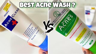 Mentholatum Acnes Creamy Wash vs Mistine Acne Clear Face wash Honest Review [upl. by Attenyw]