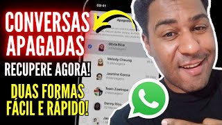 Como RECUPERAR CONVERSAS APAGADAS do WHATSAPP IPHONE  como ver mensagem apagada no whatsapp [upl. by Nivlag]