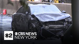 NYC Mayor Adams pledges reward money in Henry Hudson wrongway crash [upl. by Yruama512]