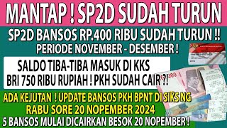 🔴🔴SP2D BANSOS 400 RIBU SUDAH TURUN PKH HARI INI ADA SALDO MASUK 750 RIBU 5 BANSOS CAIR MULAI BESOK [upl. by Enitsud]