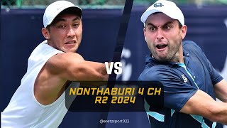 Nonthaburi 2 Challenger 2024 R2 James McCabe Q vs Aslan Karatsev 5 Highlights [upl. by Sirod]