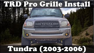 Toyota Tundra TRD Pro Grille 1st Gen 20032006  Installation Video [upl. by Luapnaej124]